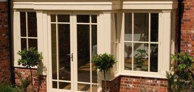 Wooden conservatories attached to a home