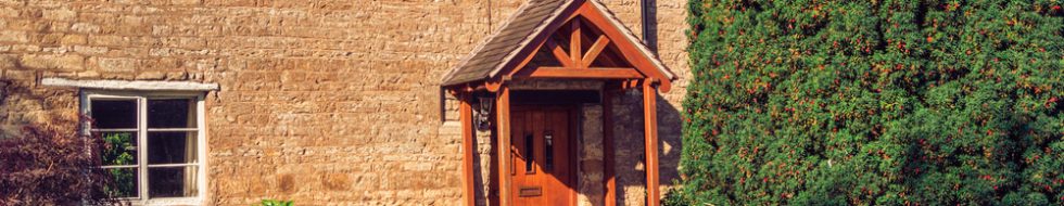 bespoke entrance with a wooden porch