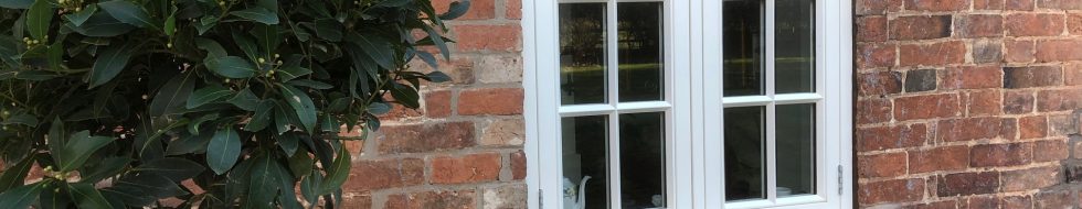 A simple white timber window in Derbyshire