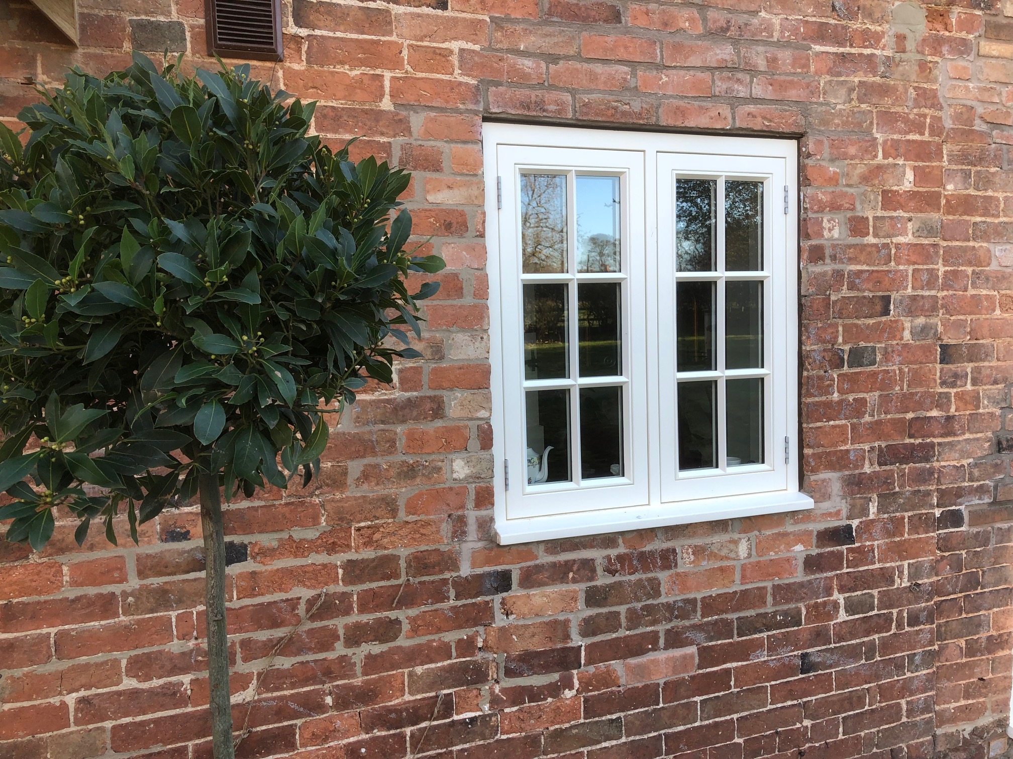 A simple white timber window in Derbyshire