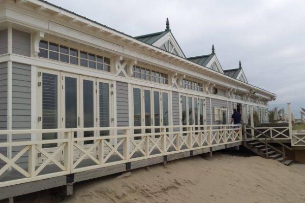 Accoya windows on a wood beach home