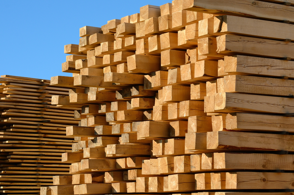 A pile of cut up hardwood