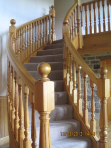 Curved Wooden Staircase